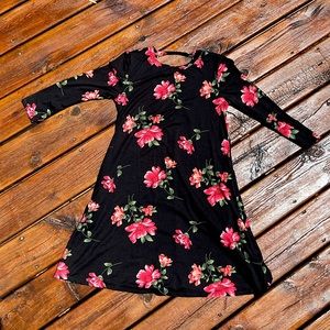 Nordstrom Black Floral Dress